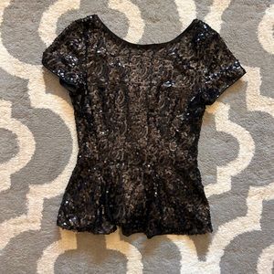 Black sequins top from casual couture